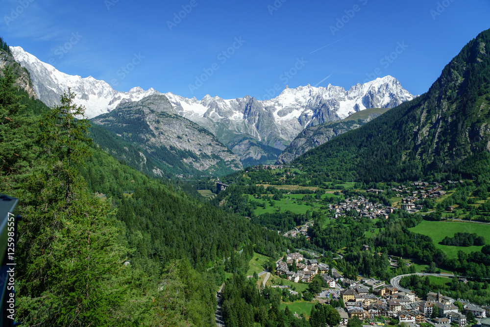 Landscape Mont Blanc from Italy