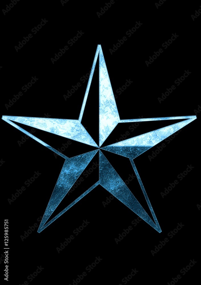 Obraz premium Blue silver star