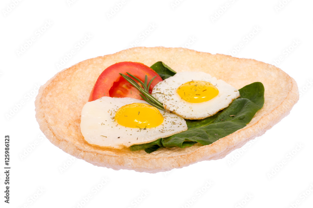 Sandwich with scrambled eggs. Sandwich with scrambled eggs.