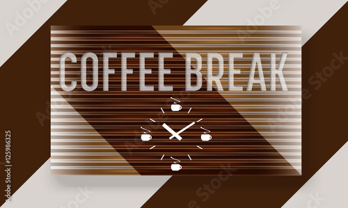 Abstract background with theme of coffee break and watches