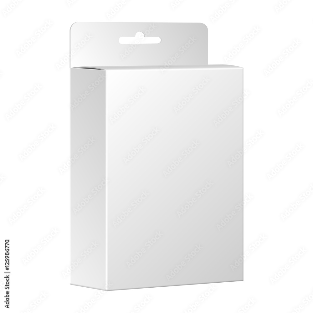 Blank White Product Package Box. Vector Blank White Product Package Box. Vector