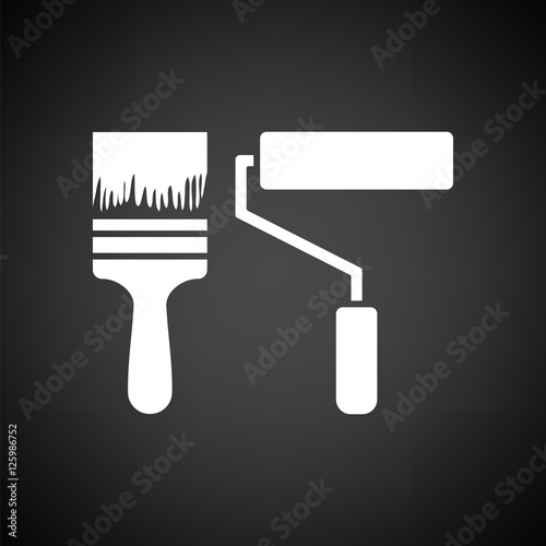 Icon of construction paint brushes