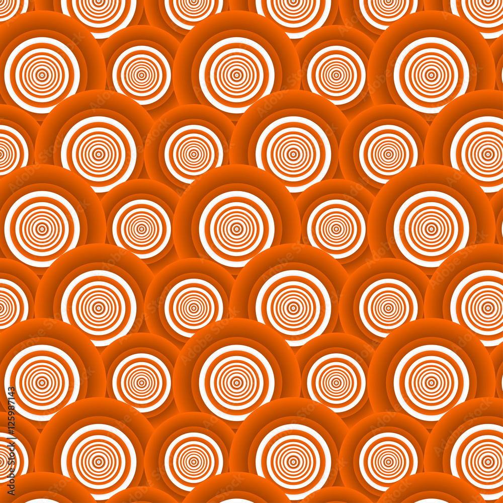 Pattern of orange circles. Vector background illustration.