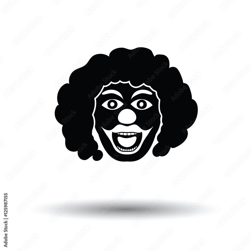 Party clown face icon Party clown face icon