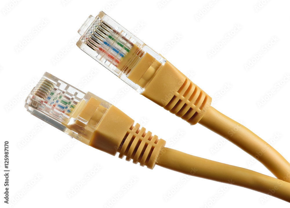 network cable isolated on white background