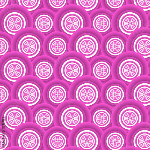 Pattern of pink circles. Vector background illustration.