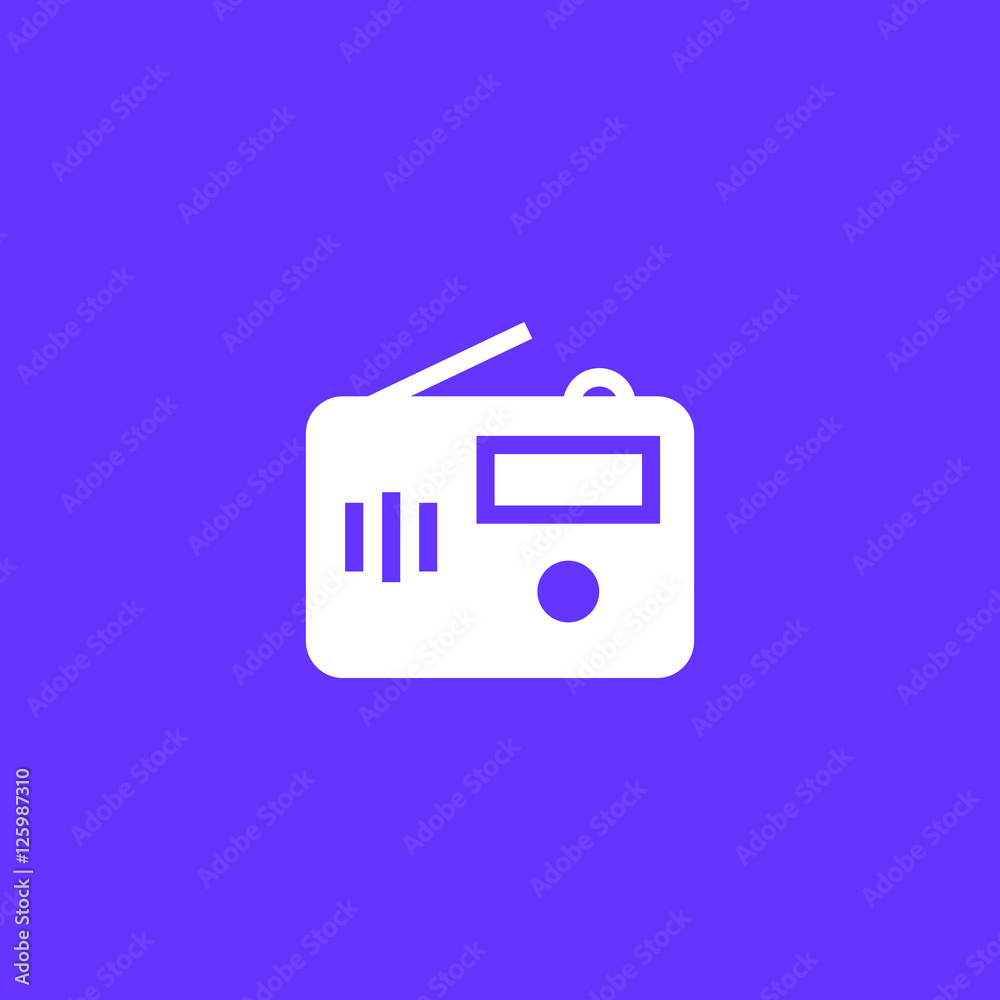 Radio icon vector, clip art. Also useful as logo, web UI element, symbol, graphic image, silhouette and illustration. Radio icon vector, clip art. Also useful as logo, web UI element, symbol, graphic image, silhouette and illustration.