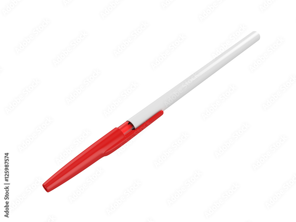 Pen Isolated on White Background, 3D rendering Pen Isolated on White Background, 3D rendering