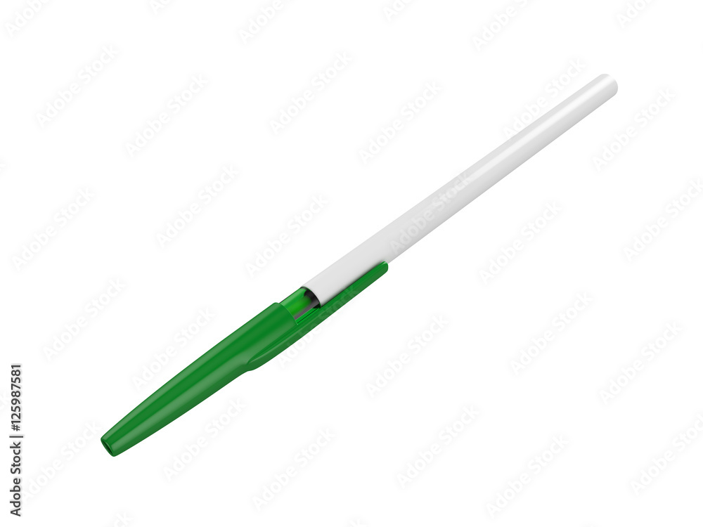 Pen Isolated on White Background, 3D rendering Pen Isolated on White Background, 3D rendering
