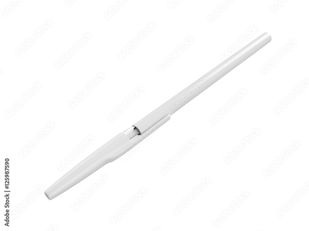Pen Isolated on White Background, 3D rendering Pen Isolated on White Background, 3D rendering