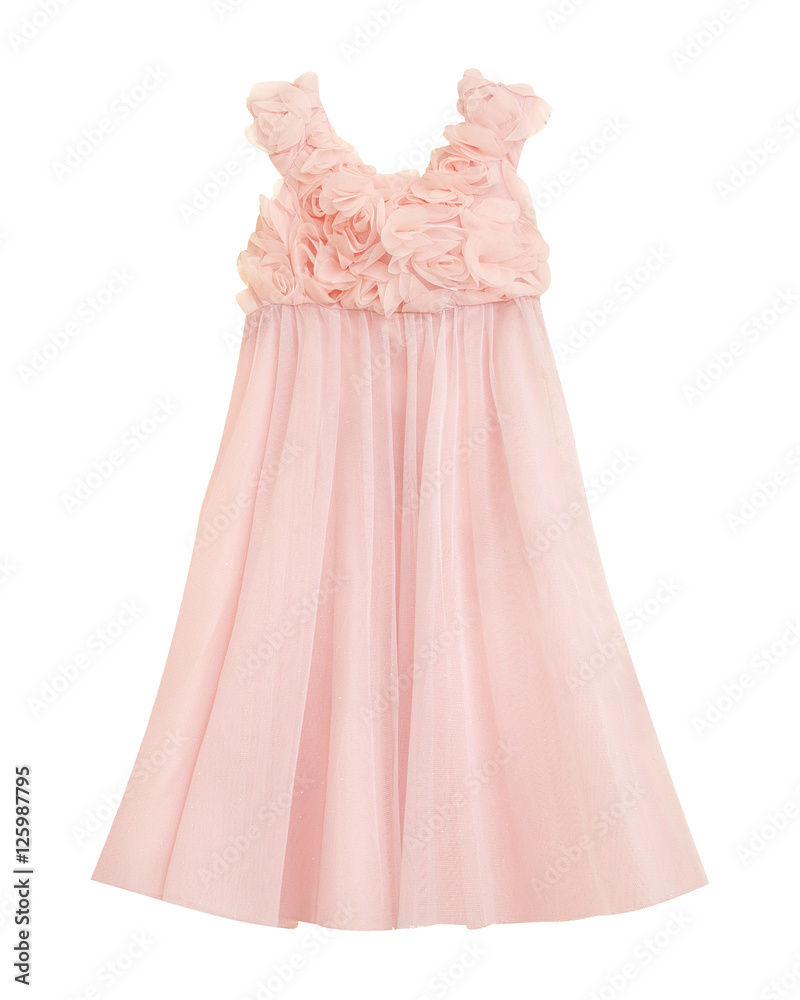 Beautiful isolated dress for little princess baby-girl. Clothes. Beautiful isolated dress for little princess baby-girl. Clothes.