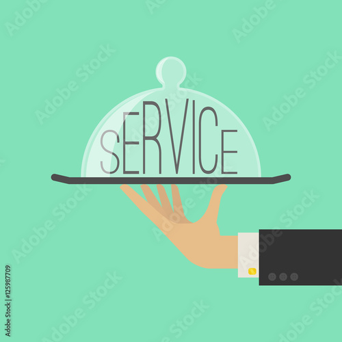 Service Concept. Flat Style. Vector Illustration