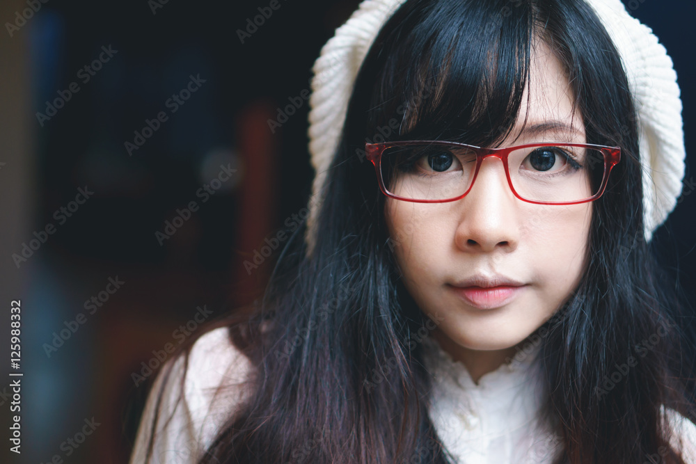 Portrait of charming Asian girl Portrait of charming Asian girl