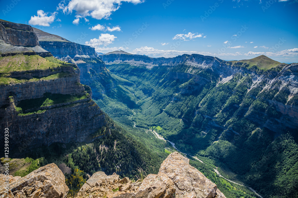 Canyon in Ordesa National Park, Pyrenees, Huesca, Aragon, Spain