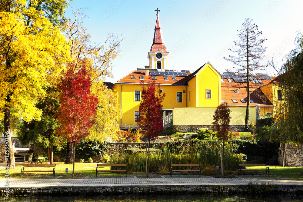 Autumn scene in Tapolca , Hungary