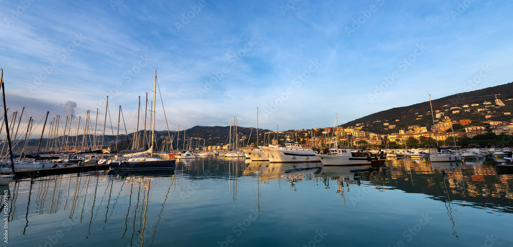The port of Lerici, typical seaside town in Liguria, La Spezia, Italy