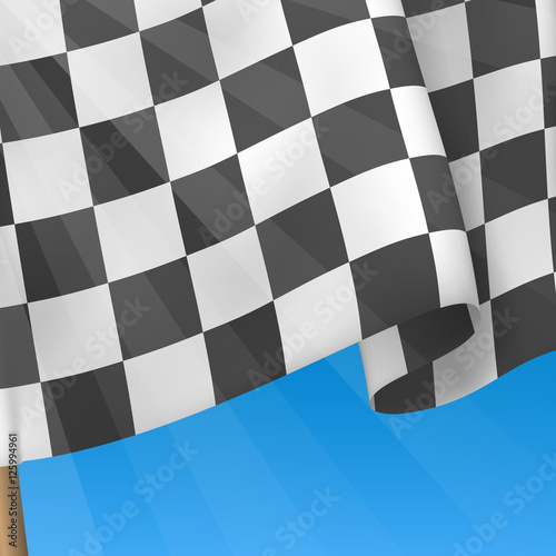 Checkered Flag Background. Card Template. Vector