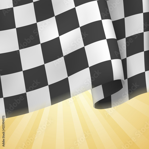 Checkered Flag Background. Card Template. Vector