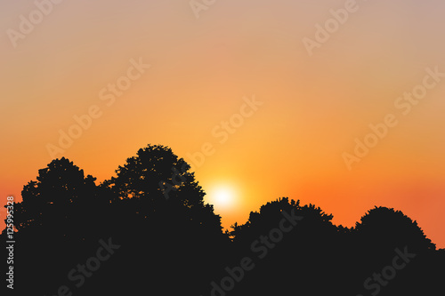 Sunset or sunrise illustration