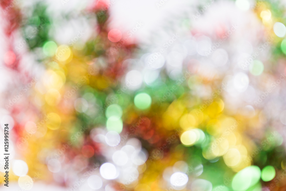 Abstract christmas background, light blur creating nice bokeh
