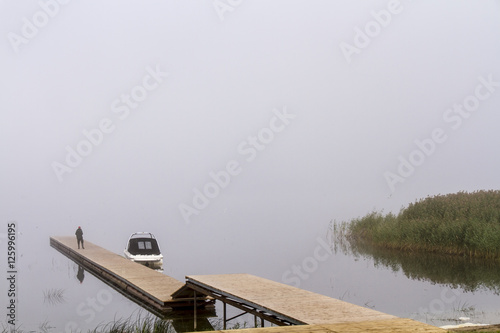 Steg auf dem Luban-See, Lettland photo