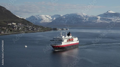 ship on the fjord - norway photo