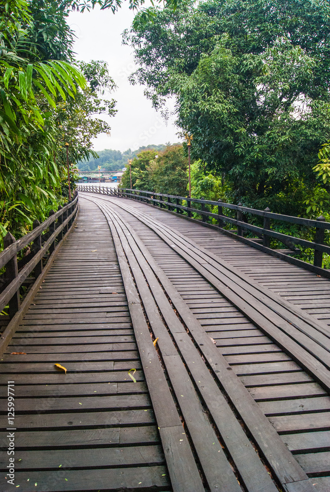 Wood bridge Sangkhlaburi Kanchanaburi Thailand
