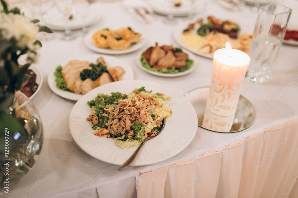 Wedding buffet table