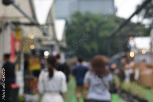 Blurred background. Blurred people of winter festival.