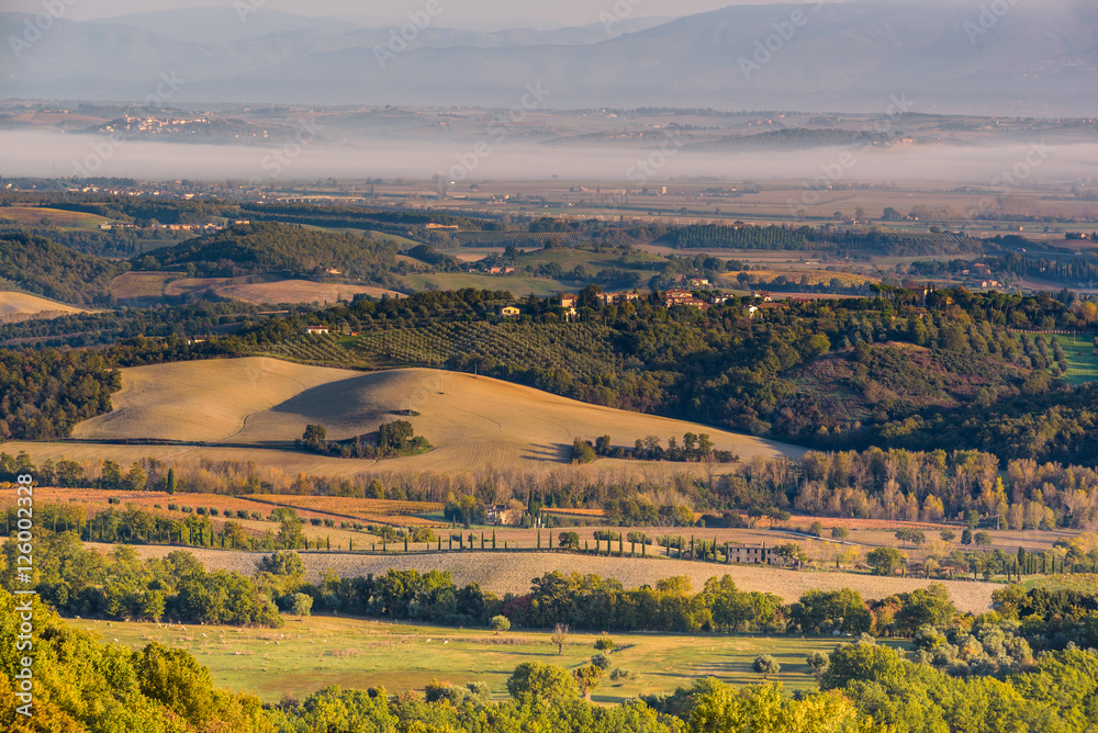 Surrounding the Sarteano in the Tuscany landscapes.