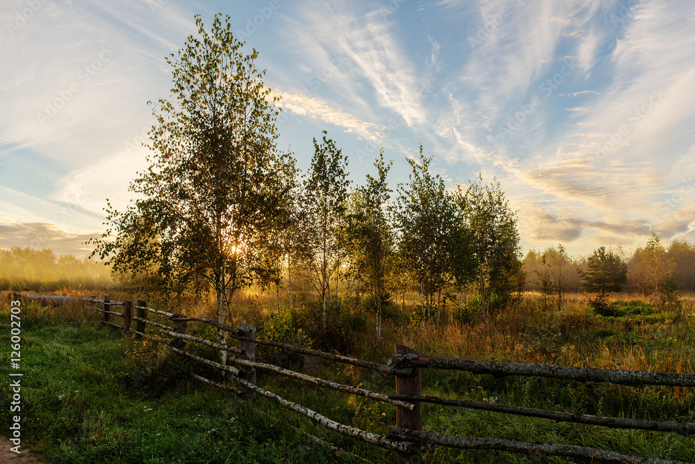 rural wooden fence