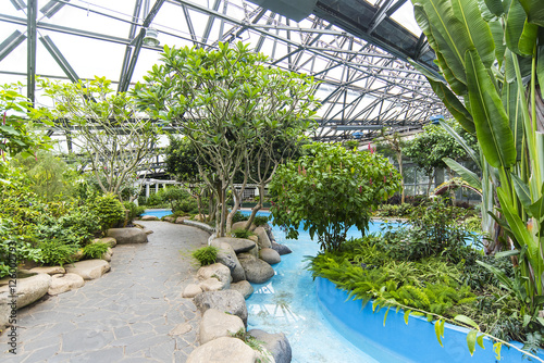 Botanical Garden interior in Jeju Island in South Korea