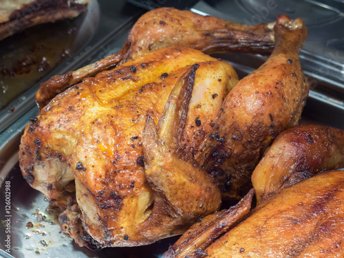 Roasted chicken close-up