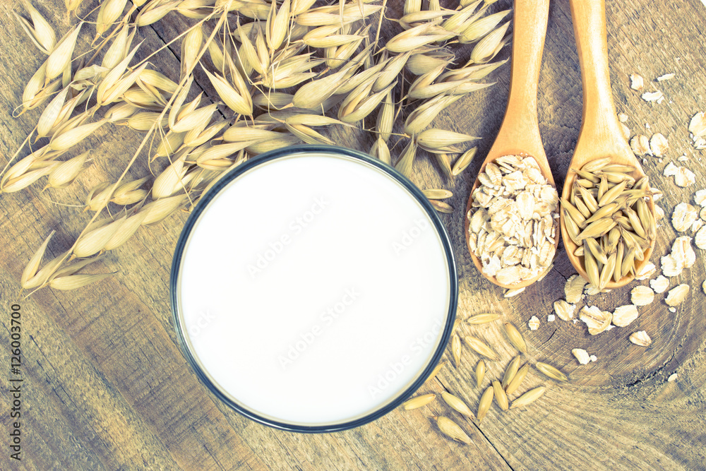 Oat milk, the concept of a vegetarian diet. Oat milk, the concept of a vegetarian diet.