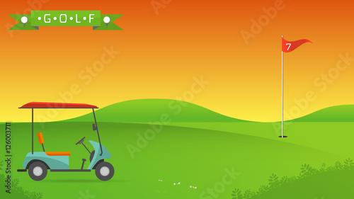 Background of golf field
