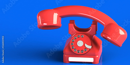 Telefon 3d rot photo