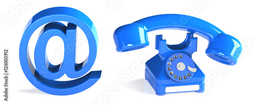 Telefon email blau photo