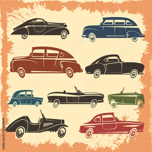 Retro Car Models Vintage Style Collection 