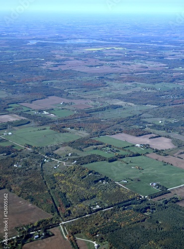 aerial view of Autumn color landscape,near Eramosa Ontario Canada 