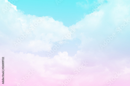 Blur soft sky cloud in pastel vitage color style for background