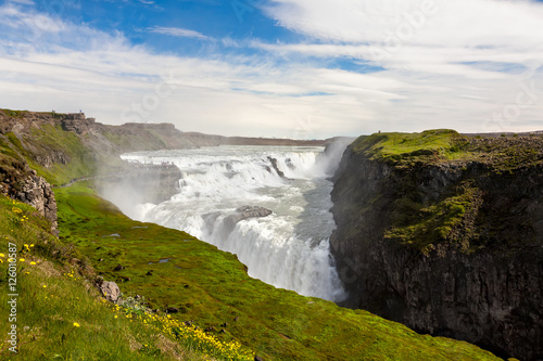 Gullfoss waterfall in Iceland