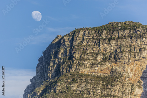 Table Mountain with Moon