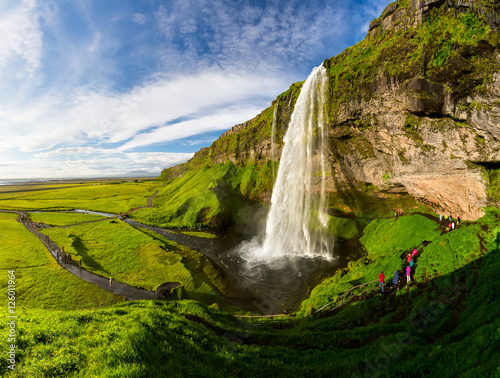 Fototapeta Naklejka Na Ścianę i Meble -  Seljalandsfoss one of the most famous Icelandic waterfall