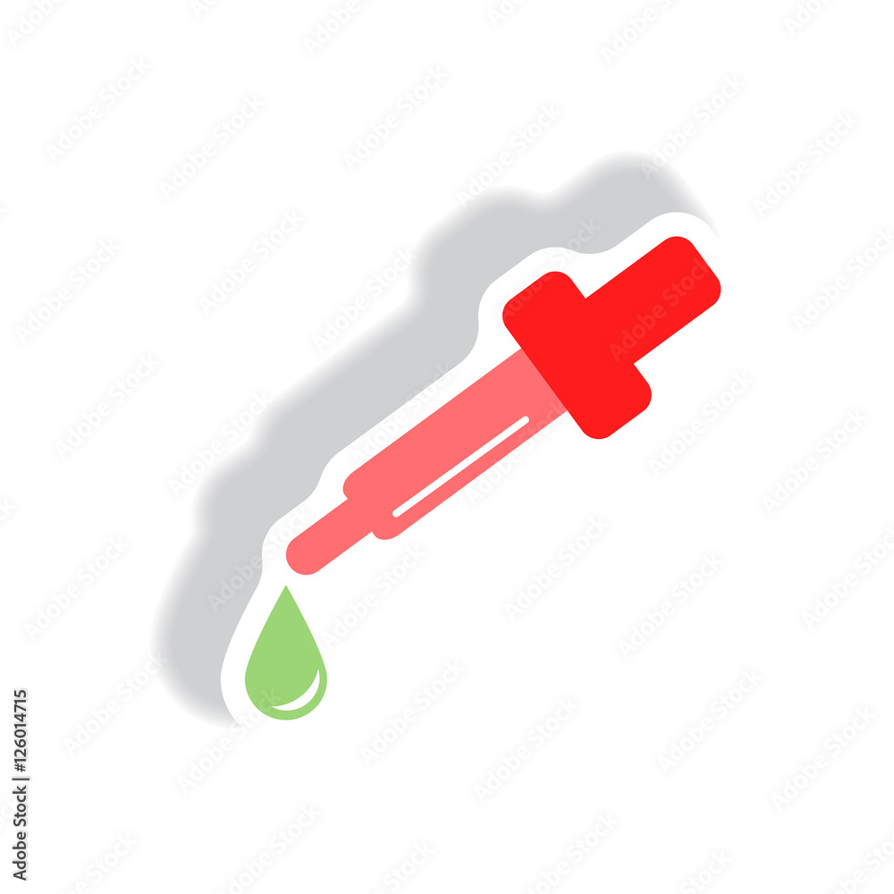 stylish icon in paper sticker style eye drops stylish icon in paper sticker style eye drops