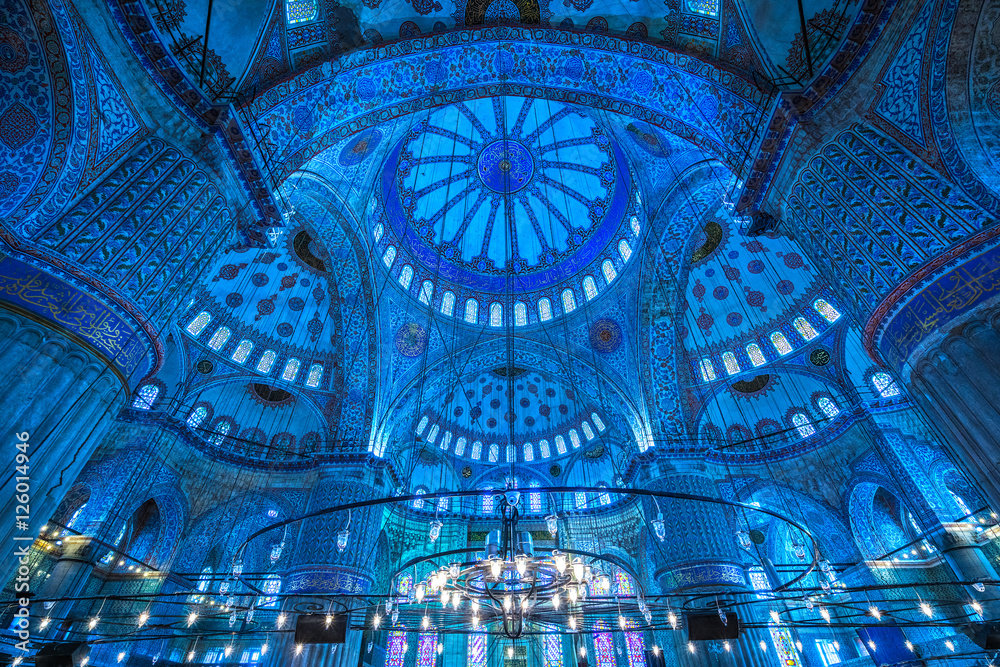 Obraz premium Błękitny Meczet (Sultanahmet Camii), Stambuł, Turcja.