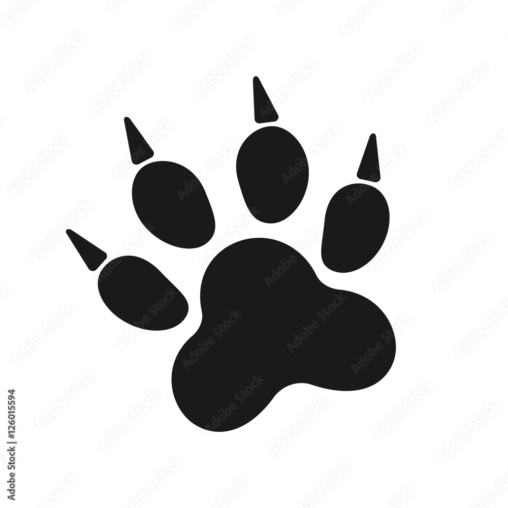 Footprints of animal paw. Web line icon. Abstract vector. For web and mobile applications, illustration design, creative business infographic, brochure, banner, presentation, concept poster, cover. Footprints of animal paw. Web line icon. Abstract vector. For web and mobile applications, illustration design, creative business infographic, brochure, banner, presentation, concept poster, cover.