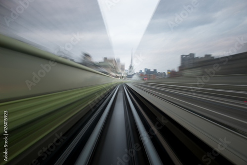 Speed motion in urban highway road tunnel