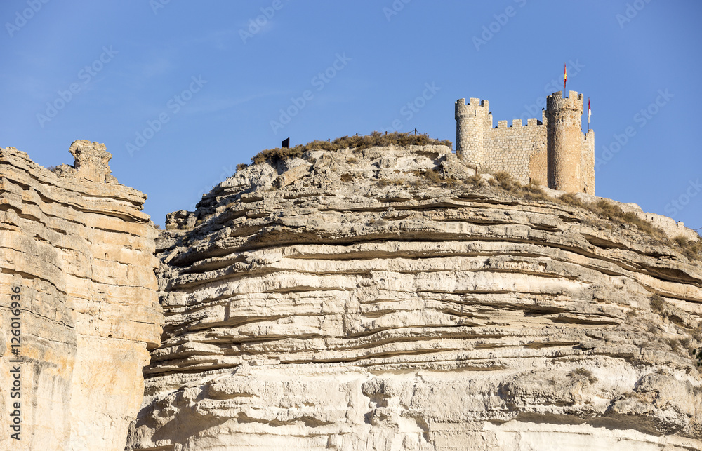 ancient Castle in Alcalá del Júcar, Albacete, Spain