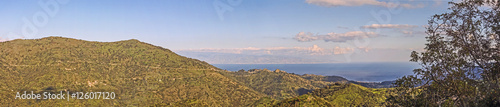 foto panoramica dei monti peloritani - valle dell'agrò 