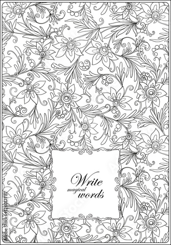 Floral pattern. Flower background. Floral Pattern with hand-draw